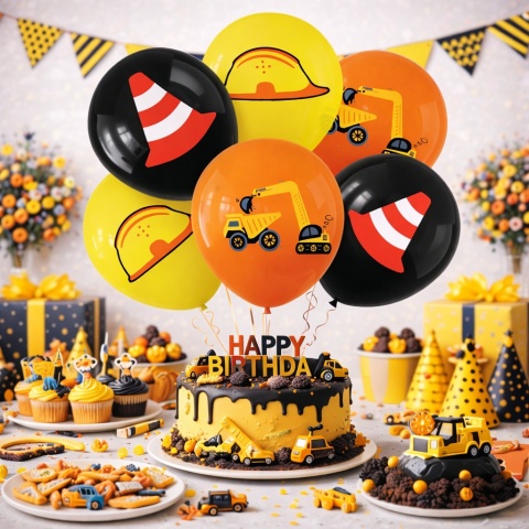 BALONY LATEKSOWE NA BUDOWIE 30cm 6szt. BALONY MASZYNY BUDOWLANE