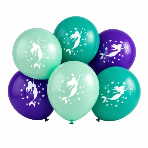 BALONY LATEKSOWE SYRENKI 30cm 6szt. BALONY Z SYRENKAMI