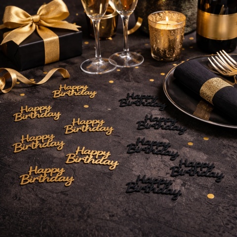 KONFETTI FOLIOWE HAPPY BIRTHDAY 15g KONFETTI NA STÓŁ DO BALONÓW