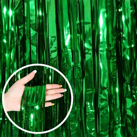 KURTYNA INTENSYWNA ZIELEŃ 200cmx100cm DEKORACYJNA KURTYNA