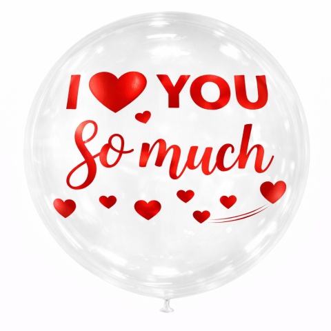 NAKLEJKI NA BALON BOBO I LOVE YOU SO MUCH NAKLEJKA NA BALON