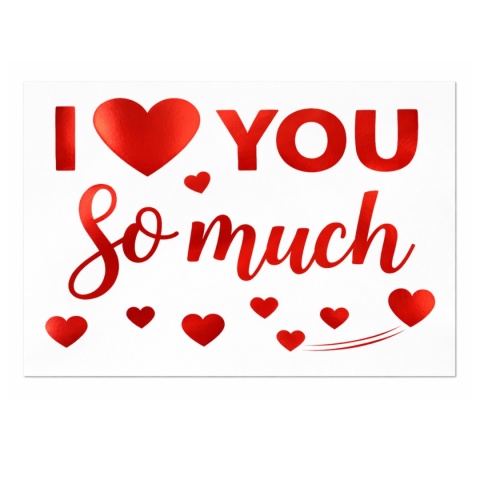 NAKLEJKI NA BALON BOBO I LOVE YOU SO MUCH NAKLEJKA NA BALON