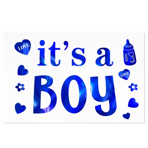 NAKLEJKI NA BALON BOBO IT'S A BOY NAKLEJKA NA BALON BABY SHOWER