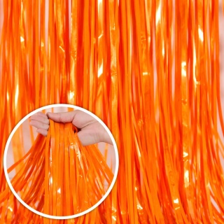 POMARAŃCZOWA KURTYNA DEKORACYJNA IMPREZOWA 200cmx100cm