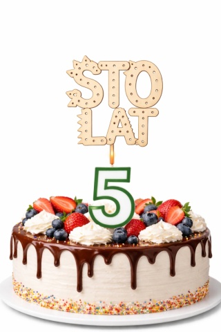 TOPPER STO LAT DINOZAUR DREWNIANY TOPPER NA TORT