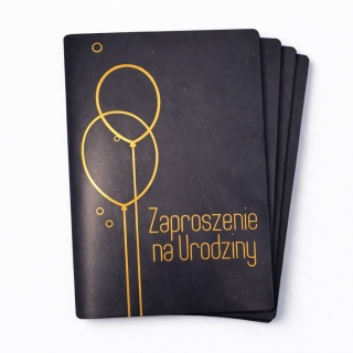ZAPROSZENIA NA URODZINY BALONY 5szt. ELEGANCKIE ZAPROSZENIA