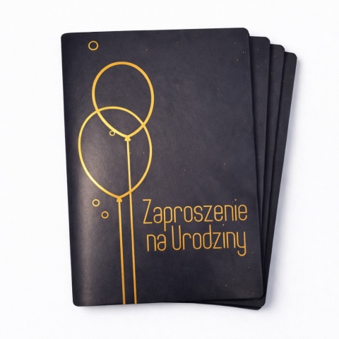 ZAPROSZENIA NA URODZINY BALONY 5szt. ELEGANCKIE ZAPROSZENIA