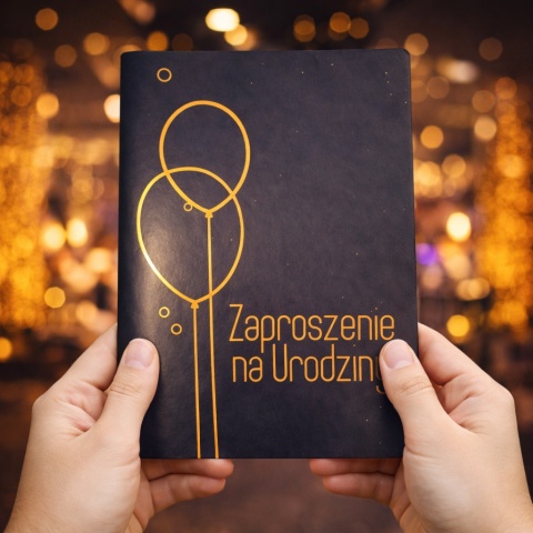 ZAPROSZENIA NA URODZINY BALONY 5szt. ELEGANCKIE ZAPROSZENIA
