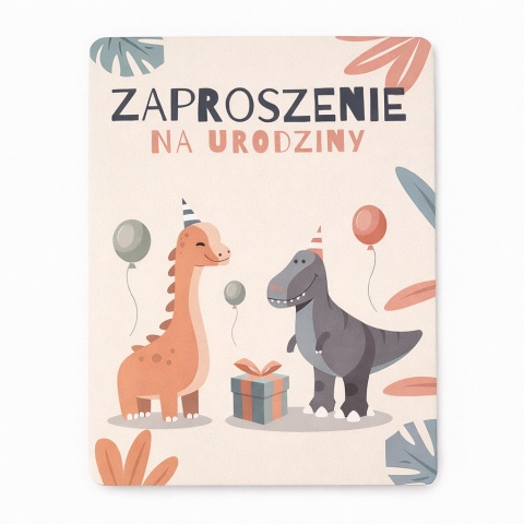 ZAPROSZENIA NA URODZINY DINOZAURY 5szt. ZAPROSZENIA DLA DZIECI