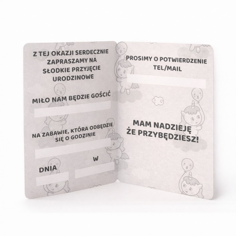 ZAPROSZENIA NA URODZINY JEDNOROŻEC 5szt. ZAPROSZENIA DLA DZIECI