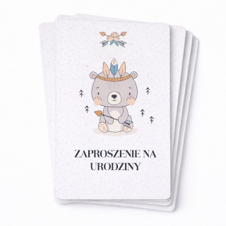 ZAPROSZENIA NA URODZINY MIŚ 5szt. ZAPROSZENIA DLA DZIECI