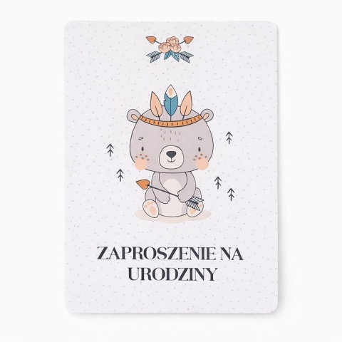 ZAPROSZENIA NA URODZINY MIŚ 5szt. ZAPROSZENIA DLA DZIECI