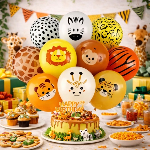 BALONY LATEKSOWE SAFARI 30cm 10szt. BALONY ZWIERZĘTA