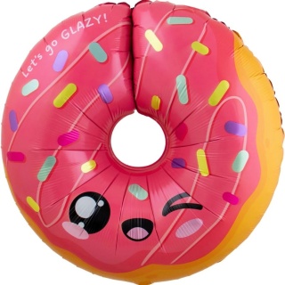 BALON KOLOROWY DONUT 59cm BALON PĄCZEK KAWAII