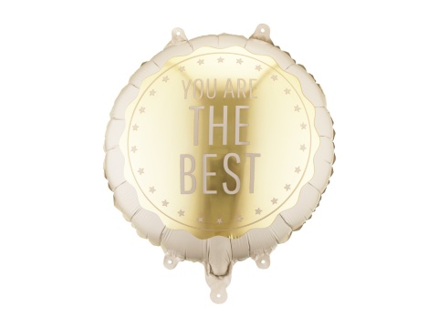BALON BEŻOWY YOU ARE THE BEST 45cm BALON JESTEŚ NAJLEPSZY