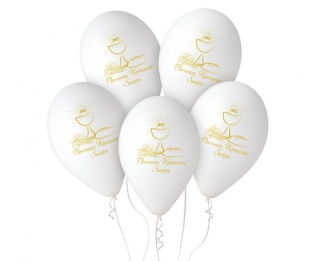 BALONY LATEKSOWE KOMUNIJNE KIELICH 33cm 5szt. BALONY NA KOMUNIĘ