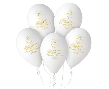 BALONY LATEKSOWE KOMUNIJNE KIELICH 33cm 5szt. BALONY NA KOMUNIĘ
