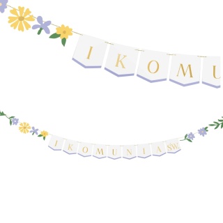 BANER NA KOMUNIĘ 300cm GIRLANDA PIERWSZA KOMUNIA ŚWIĘTA