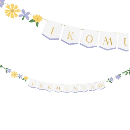 BANER NA KOMUNIĘ 300cm GIRLANDA PIERWSZA KOMUNIA ŚWIĘTA