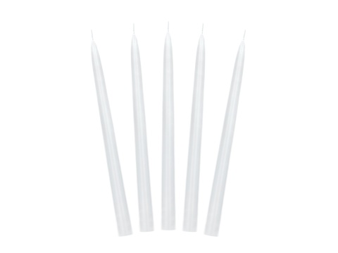 ŚWIECA STOŻKOWA BIAŁA MATOWA 24cm 1szt. ŚWIECA STOŁOWA