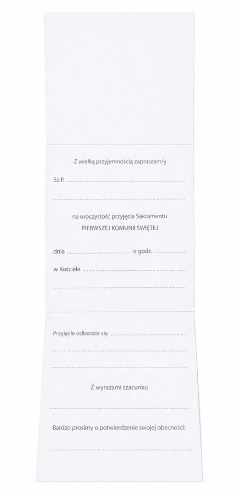 ZAPROSZENIA KOMUNIJNE WIENIEC 5szt. ZAPROSZENIA NA KOMUNIĘ