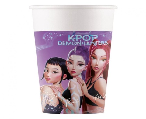 ZESTAW K-POP DEMON HUNTERS TALERZYKI KUBECZKI JEDNORAZOWE