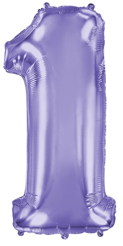 BALON FOLIOWY CYFRA 1 FIOLETOWA 102cm URODZINY ROCZNICA