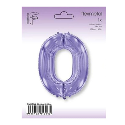 BALON FOLIOWY CYFRA 0 FIOLETOWA 102cm URODZINY ROCZNICA