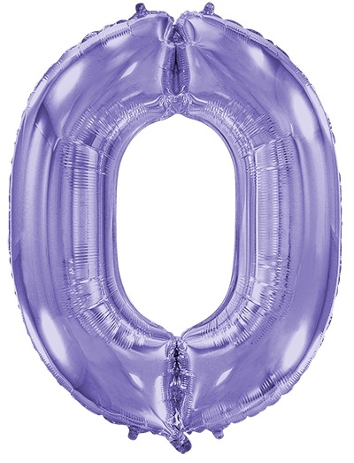 BALON FOLIOWY CYFRA 0 FIOLETOWA 102cm URODZINY ROCZNICA