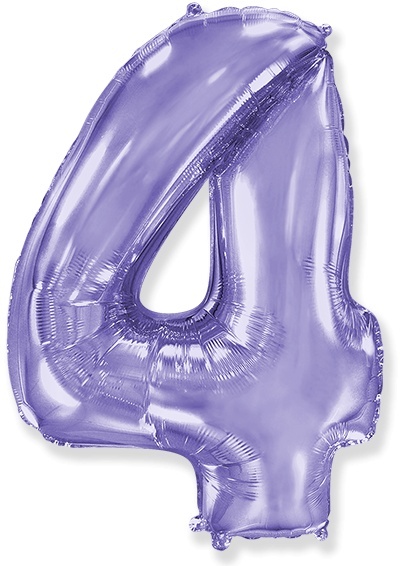 BALON FOLIOWY CYFRA 4 FIOLETOWA 102cm URODZINY ROCZNICA
