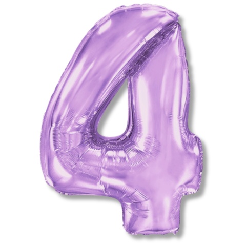 BALON FOLIOWY CYFRA 4 FIOLETOWA 102cm URODZINY ROCZNICA