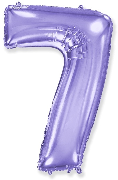 BALON FOLIOWY CYFRA 7 FIOLETOWA 102cm URODZINY ROCZNICA