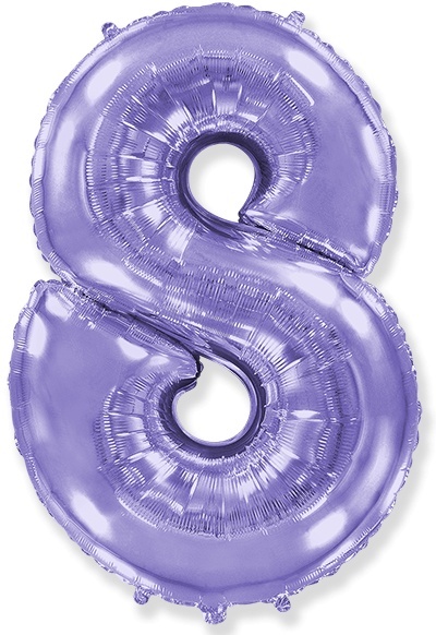 BALON FOLIOWY CYFRA 8 FIOLETOWA 102cm URODZINY ROCZNICA