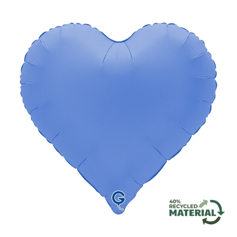 BALON SERCE LOTUS BLUE 46cm BALON NIEBIESKIE SERCE DELIKATNY MAT