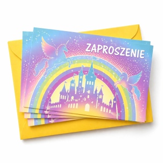ZAPROSZENIA NA URODZINY BAJKOWE 5szt. ZAPROSZENIA Z BAJKI
