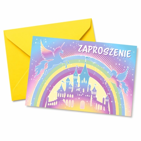 ZAPROSZENIA NA URODZINY BAJKOWE 5szt. ZAPROSZENIA Z BAJKI