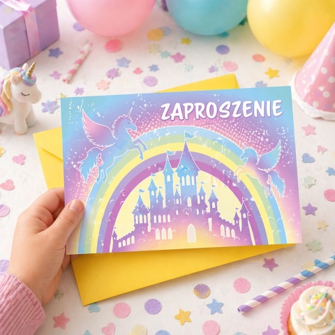 ZAPROSZENIA NA URODZINY BAJKOWE 5szt. ZAPROSZENIA Z BAJKI