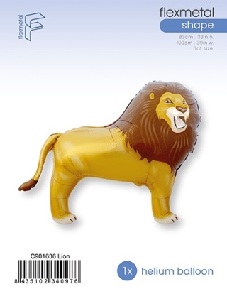 BALON FOLIOWY LEW 100cm ANIMAL PARTY SAFARI