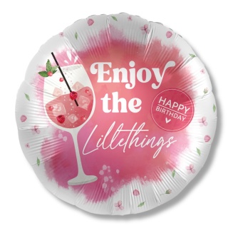 BALON URODZINOWY Z DRINKIEM 43cm BALON HAPPY BIRTHDAY