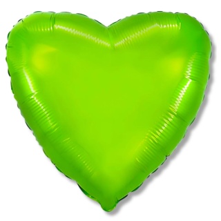 BALON FOLIOWY SERCE LIMONKOWE 45cm BALON ZIELONE SERCE