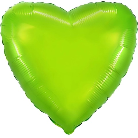 BALON FOLIOWY SERCE LIMONKOWE 45cm BALON ZIELONE SERCE