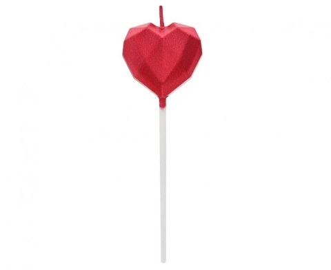 ŚWIECZKA DIAMENTOWE SERCE 10cm ŚWIECZKA SERCE