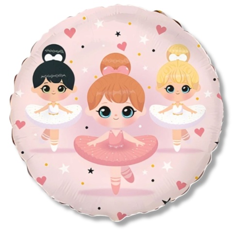 BALON FOLIOWY BALETNICE 45cm BALON BALERINA TANIEC