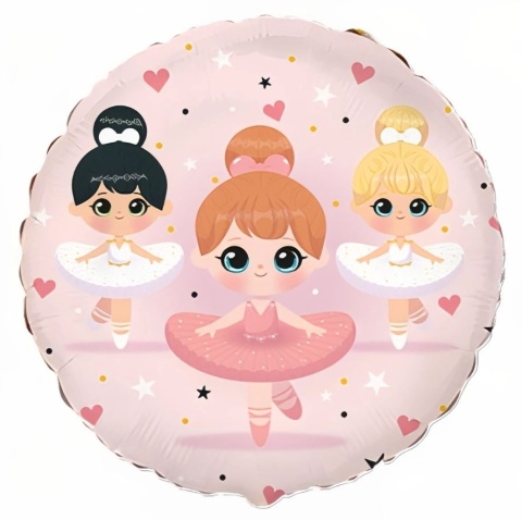 BALON FOLIOWY BALETNICE 45cm BALON BALERINA TANIEC