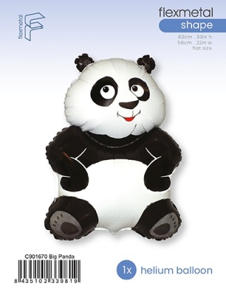 BALON FOLIOWY PANDA 83cm ANIMAL PARTY SAFARI JUNGLE