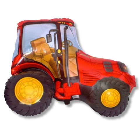 BALON FOLIOWY TRAKTOR CZERWONY 94cm BALON TRAKTOR CIĄGNIK