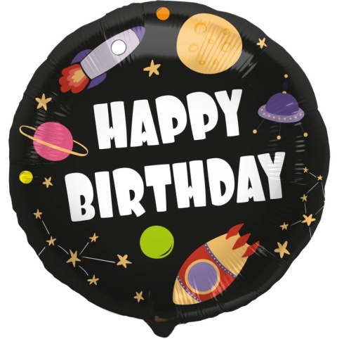 BALON FOLIOWY URODZINOWY KOSMOS 45cm BALON Z MOTYWEM KOSMOSU