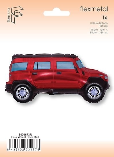 BALON SAMOCHÓD TERENOWY CZERWONY SUV 85cm BALON CZERWONYSUV