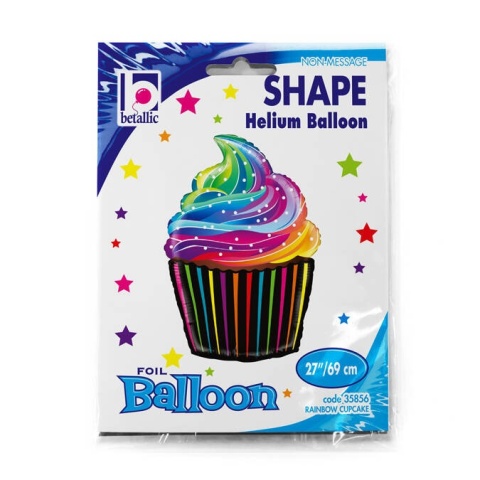 BALON FOLIOWY TĘCZOWA BABECZKA 68cm BALON KOLOROWA BABECZKA
