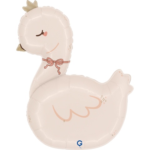 BALON FOLIOWY ŁABĘDŹ BOHO 94cm BALON BOHO SWAN